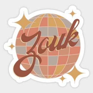 Zouk dance design retro vintage Sticker